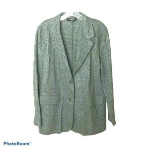 Talbots‎ Women's Suit Gray Two Button Long Sleeve Size 16W